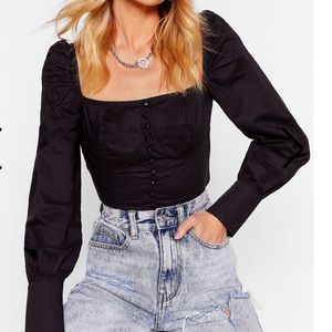 Nasty Gal black crop top